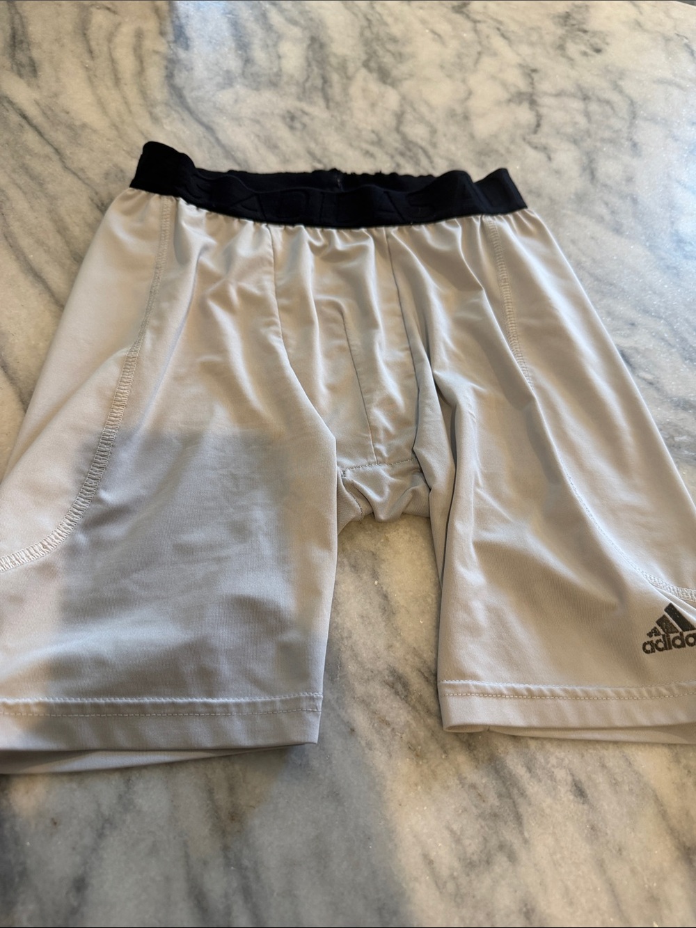 adidas White Athletic boxers kids size large for baseball room for cup